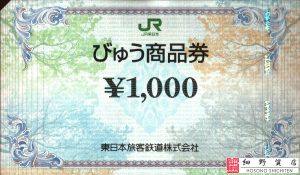 びゅう商品券 JR 東日本旅客鉄道株式会社 1,000円