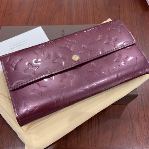 ルイヴィトン/LOUIS VUITTON M91521 ヴェルニ ポルトフォイユ・サラ 紫0