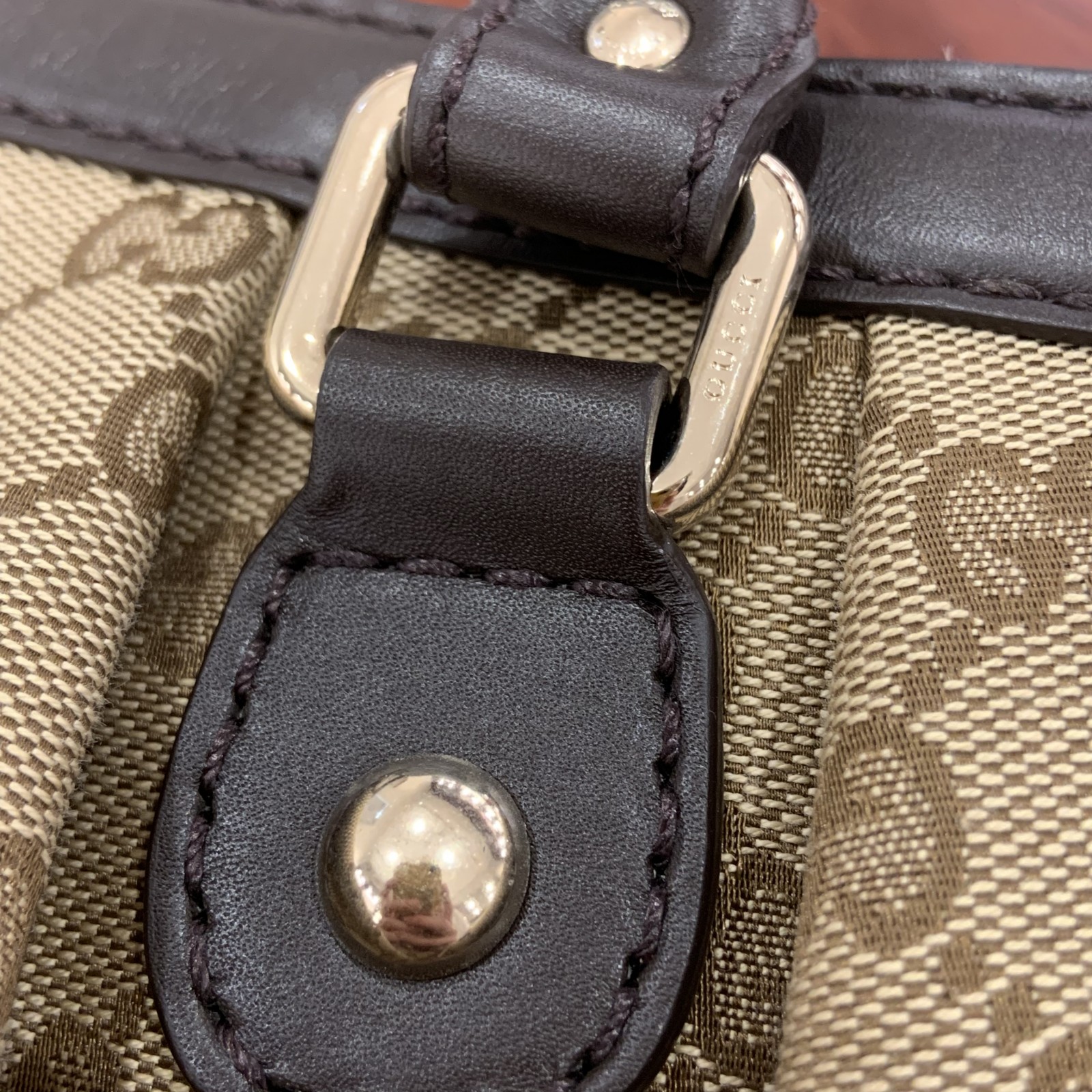 グッチ/GUCCI GGキャンバス 296835 スーキー トートバッグ ベージュ×ダークブラウン8