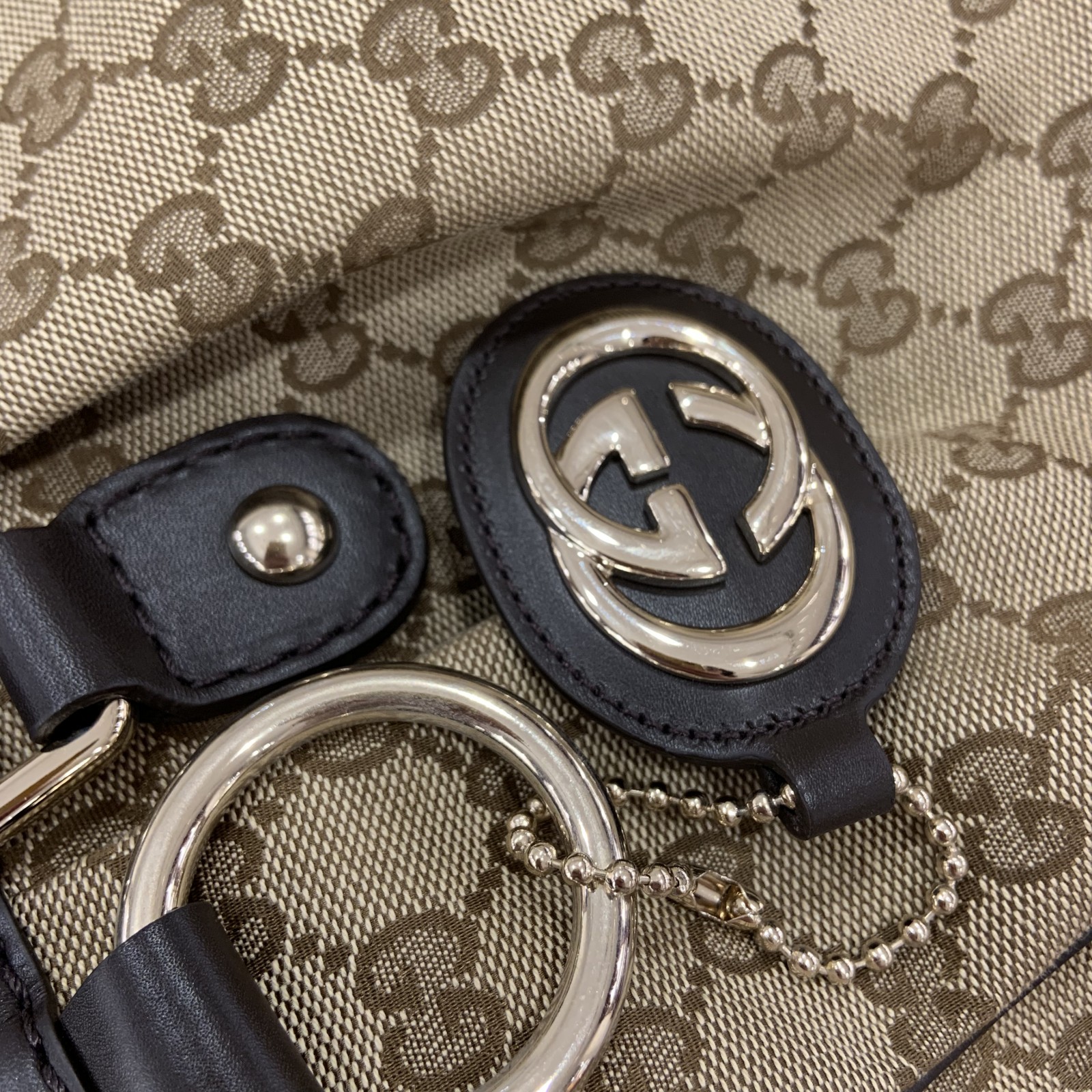 グッチ/GUCCI GGキャンバス 296835 スーキー トートバッグ ベージュ×ダークブラウン7