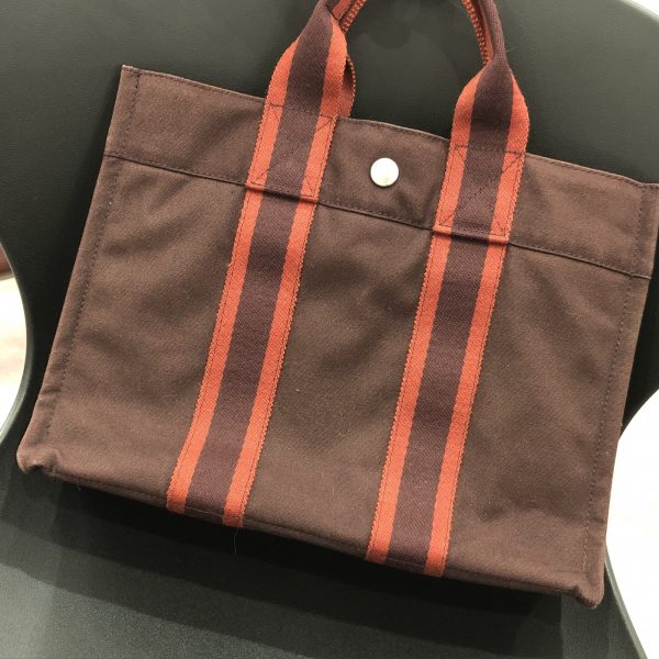 エルメス/HERMES フールトゥ トートPM レッド×ボルドー