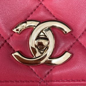 シャネル/CHANEL  A92236 スモール トップハンドル フラップ バッグ ピンク8