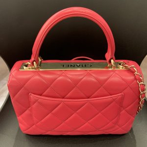 シャネル/CHANEL  A92236 スモール トップハンドル フラップ バッグ ピンク2