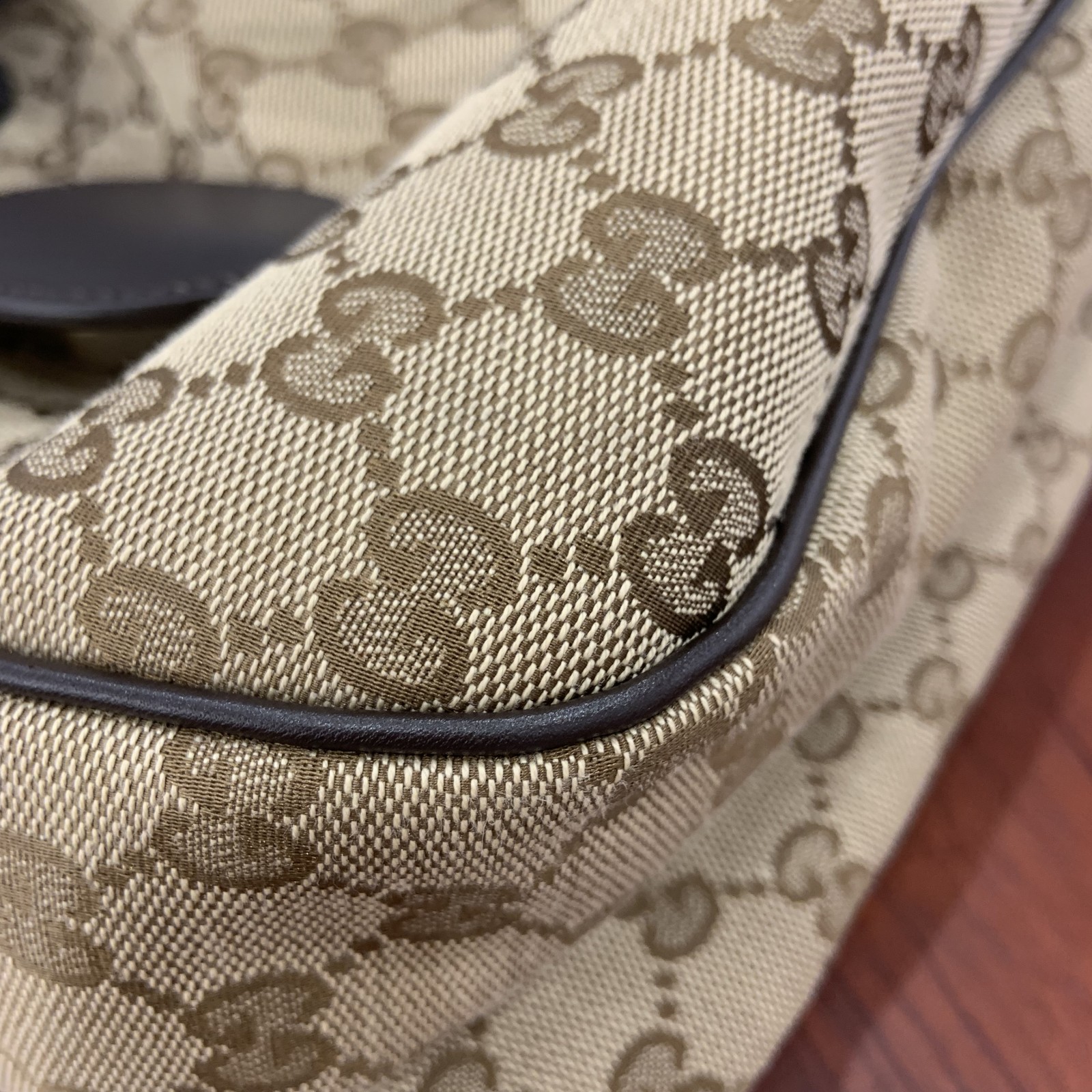 グッチ/GUCCI GGキャンバス 296835 スーキー トートバッグ ベージュ×ダークブラウン5