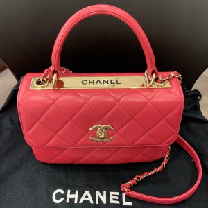 シャネル/CHANEL  A92236 スモール トップハンドル フラップ バッグ ピンク0