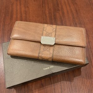 グッチ/GUCCI フラップ式長財布 233028 ライトブラウン0