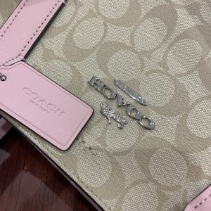 コーチ/COACH アベニュー キャリーオール ライトカーキ×カーネーション4