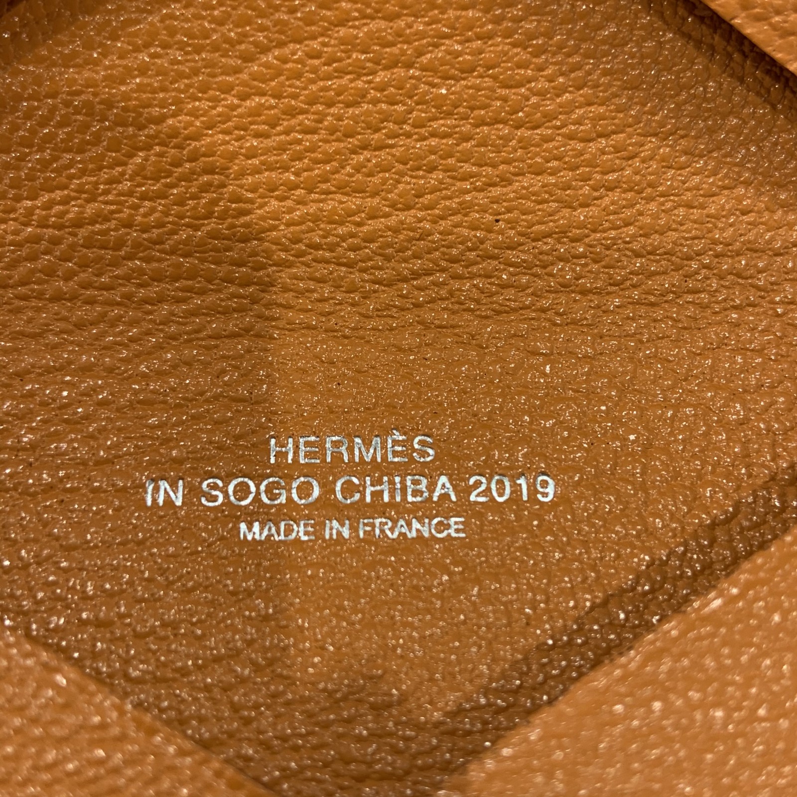 エルメス/HERMES カードケース カルヴィ ヴォー・エプソン オレンジ 千葉そごう限定3