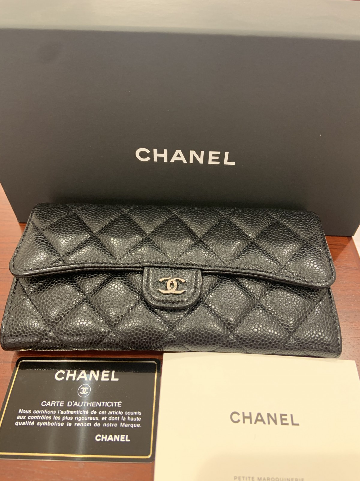 シャネル/CHANEL A80758 クラシック ロング フラップ ウォレット グレインド カーフスキン0