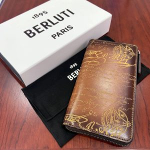 ベルルッティ/BERLUTI  イタウバ スクリットレザージップ長財布0