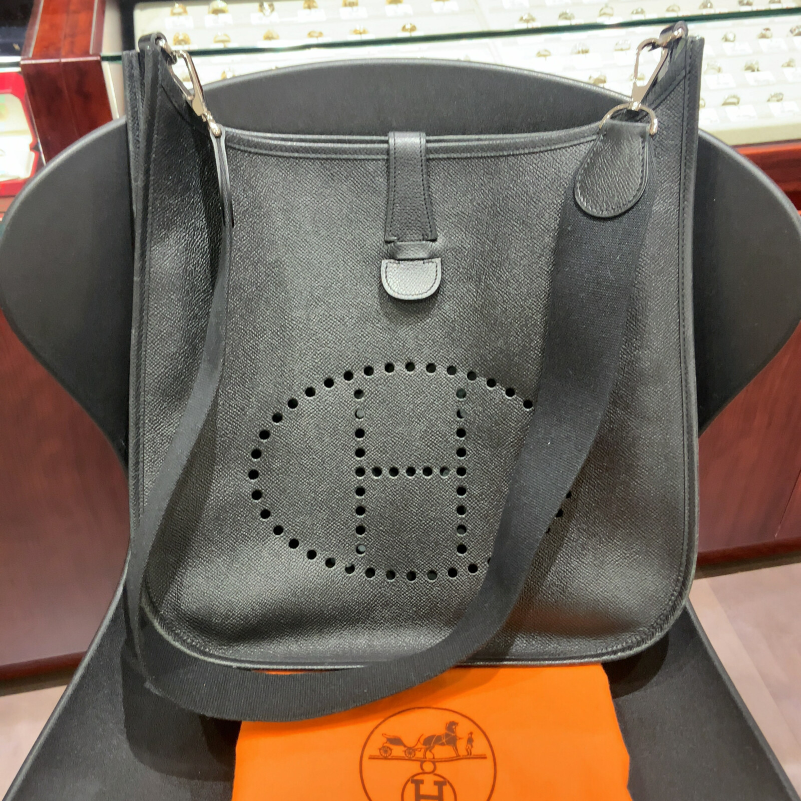 エルメス/HERMES エブリンⅡGM エブリン ブラック0