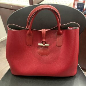 LONGCHAMP/ロンシャン レザートート レッド0