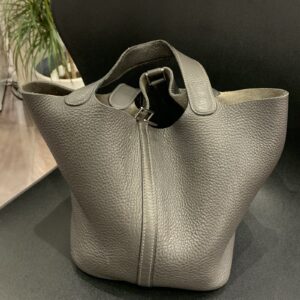 エルメス/HERMES ピコタンPM トリヨンクレマンス グレー0